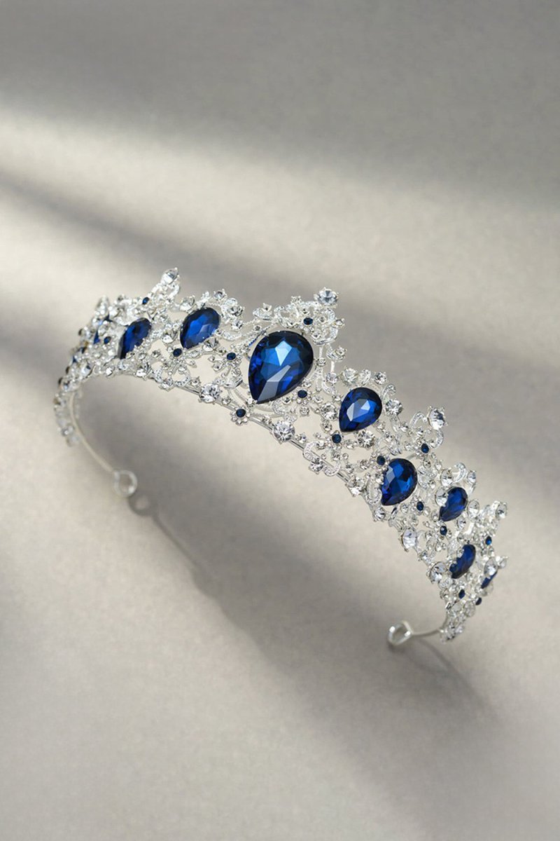 Eleanor Navy Blue Crystal Tiara - BOLODOO