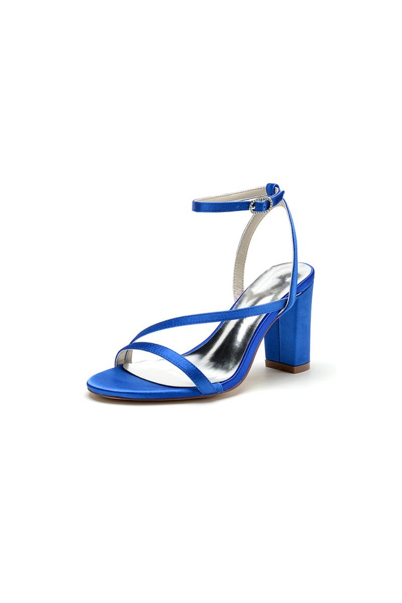 Elegant Block Heel Strappy Sandals with Ankle Strap - BOLODOO