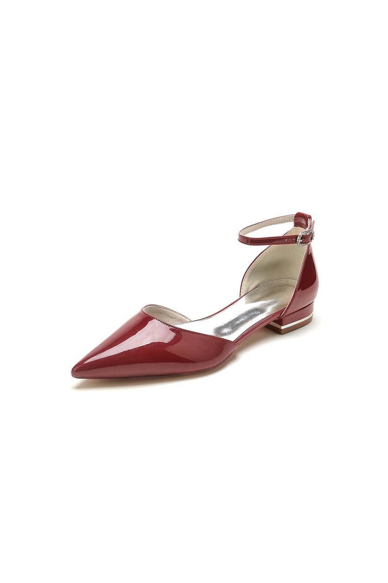 Black Low - Heeled Shoes with Metal Strap - BOLODOO