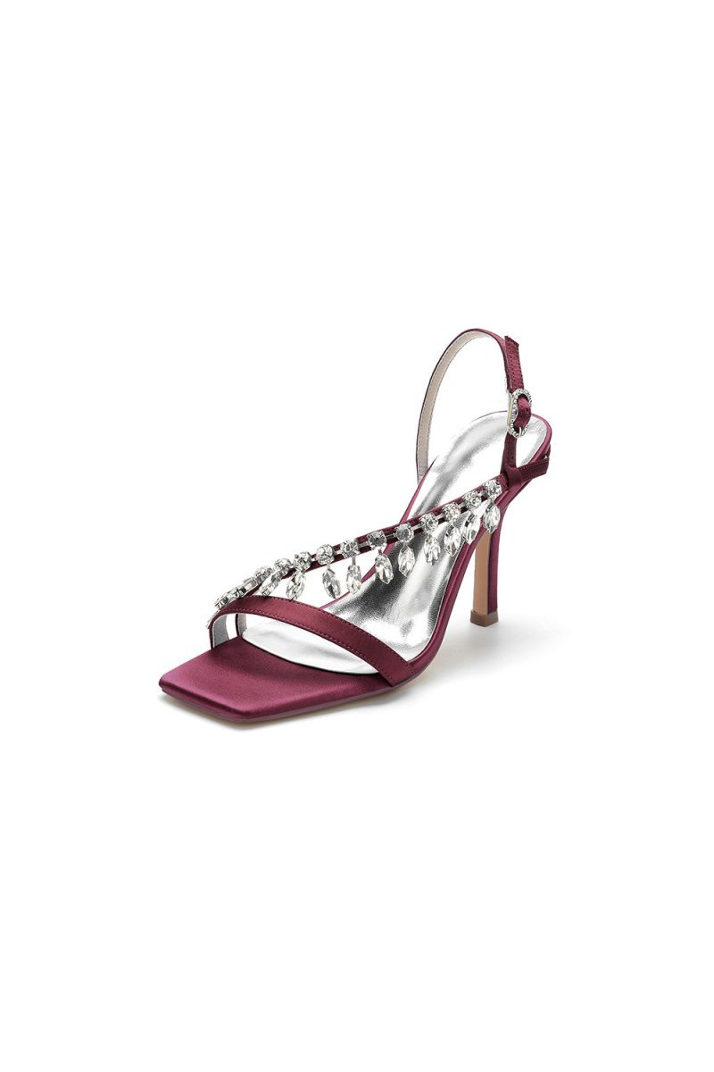 Fuchsia Wedding Shoes with Rhinestone - BOLODOO
