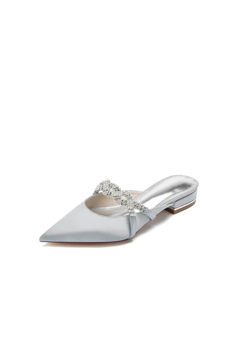 Glitter Crystal Embellished Kitten Sandals - BOLODOO