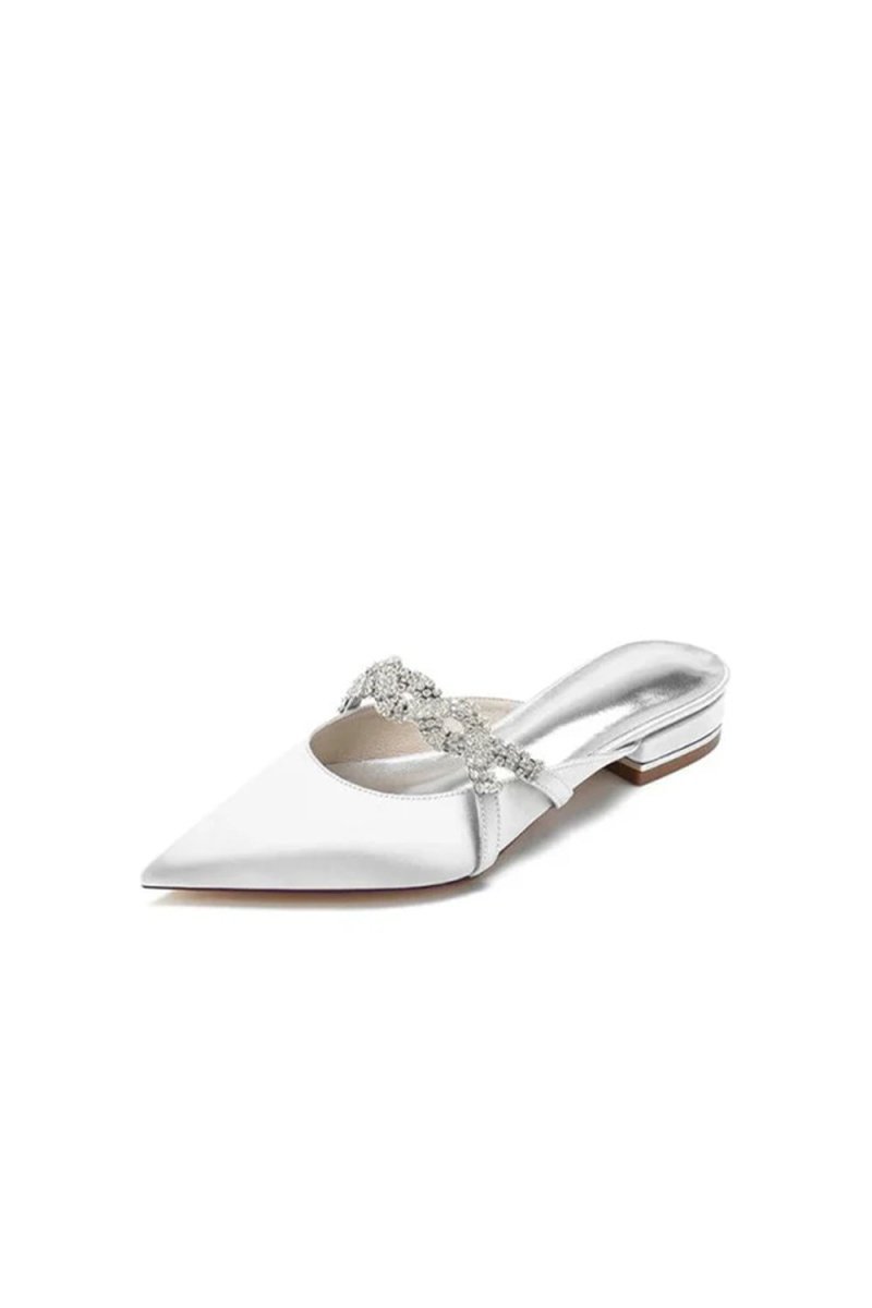 Glitter Crystal Embellished Kitten Sandals - BOLODOO