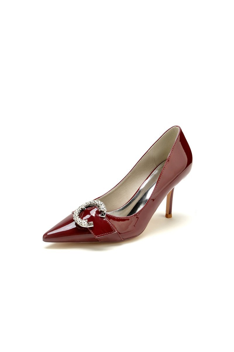Glitter Crystal Pointed Toe Wedding High Heels - BOLODOO