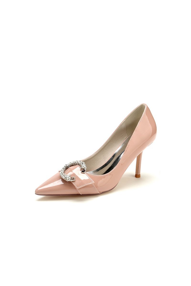 Glitter Crystal Pointed Toe Wedding High Heels - BOLODOO