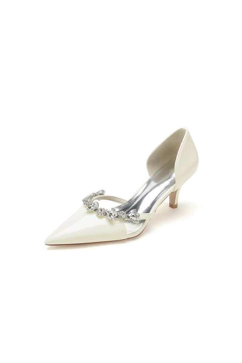 Glitter Crystal Rhinestone Wedding Shoes - BOLODOO