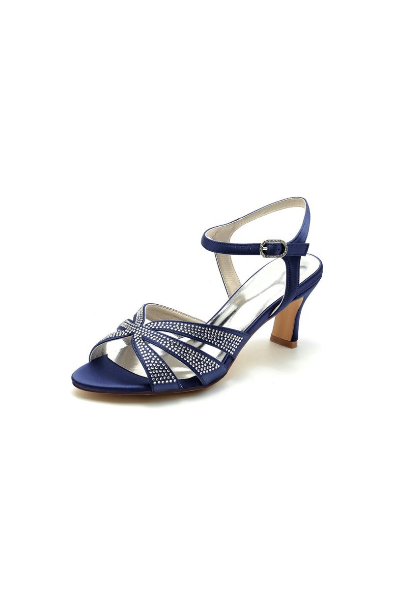 Glitter Crystal Wedding Sandals with Beaded - BOLODOO