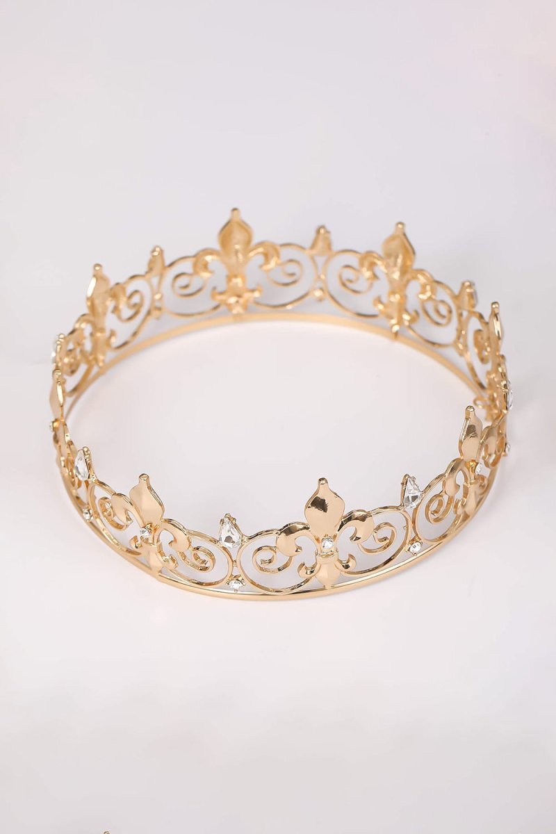 Gold Full Round King Crown
