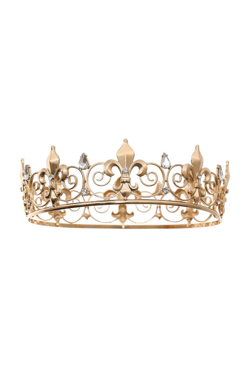 Gold Full Round King Crown - BOLODOO