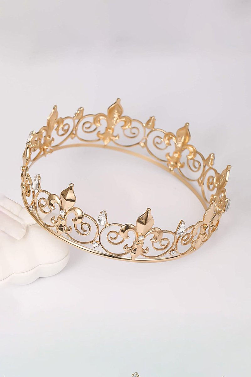 Gold Full Round King Crown