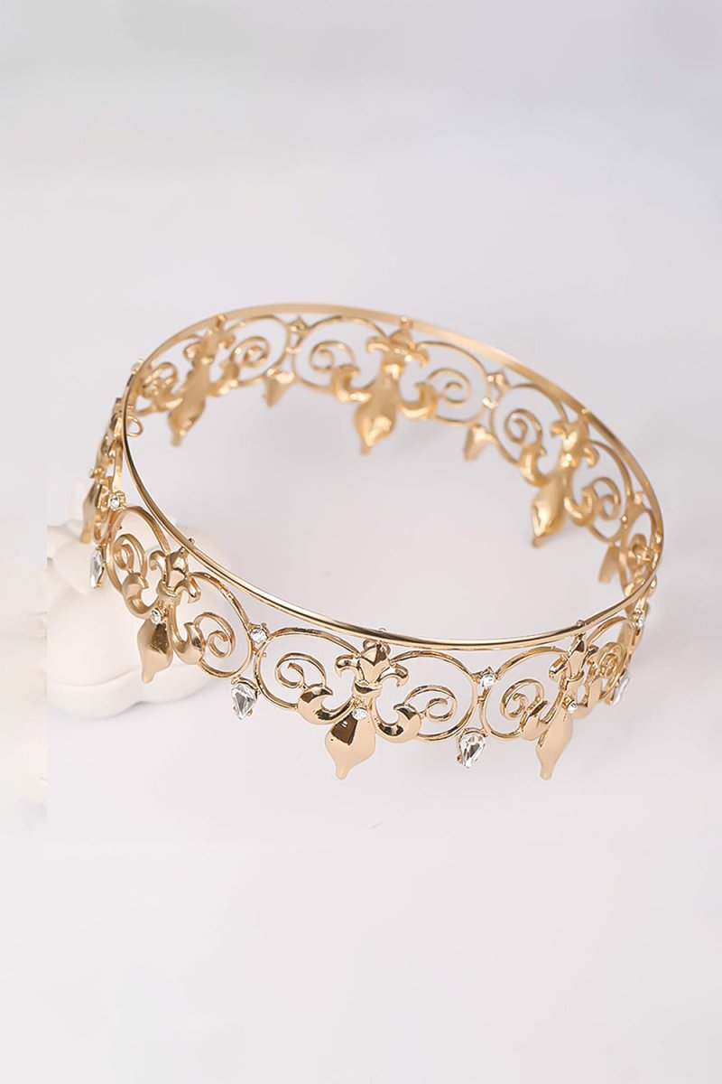 Gold Full Round King Crown