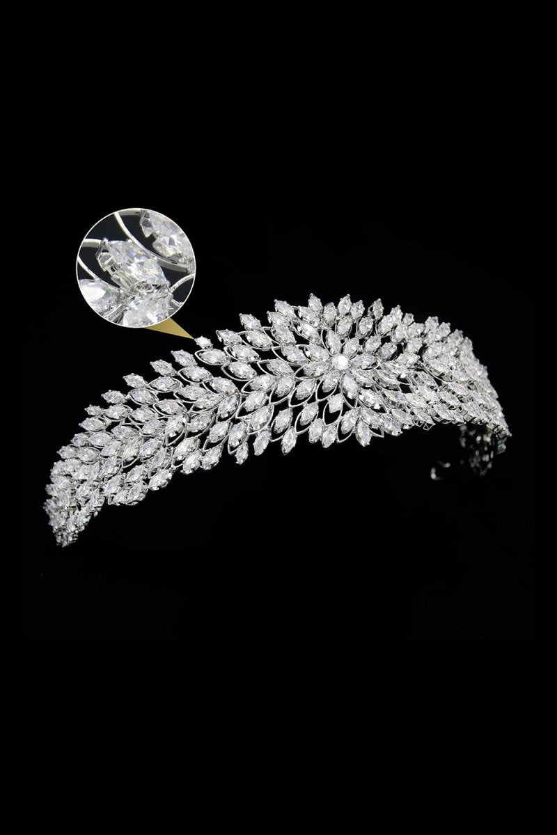 Gold Hair Pieces Crystal Crowns
