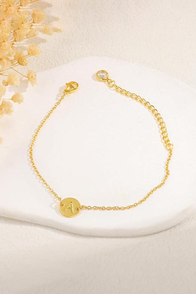 Gold Letter Initial Monogram Bracelets - BOLODOO
