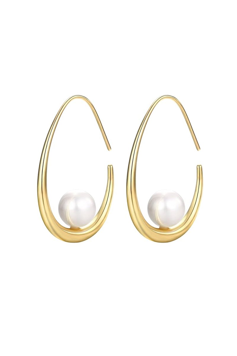 Gold Pearls Drop Earrings - BOLODOO