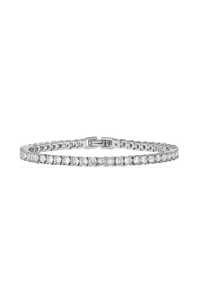 Gold Plated 3mm Cubic Zirconia Classic Tennis Bracelets
