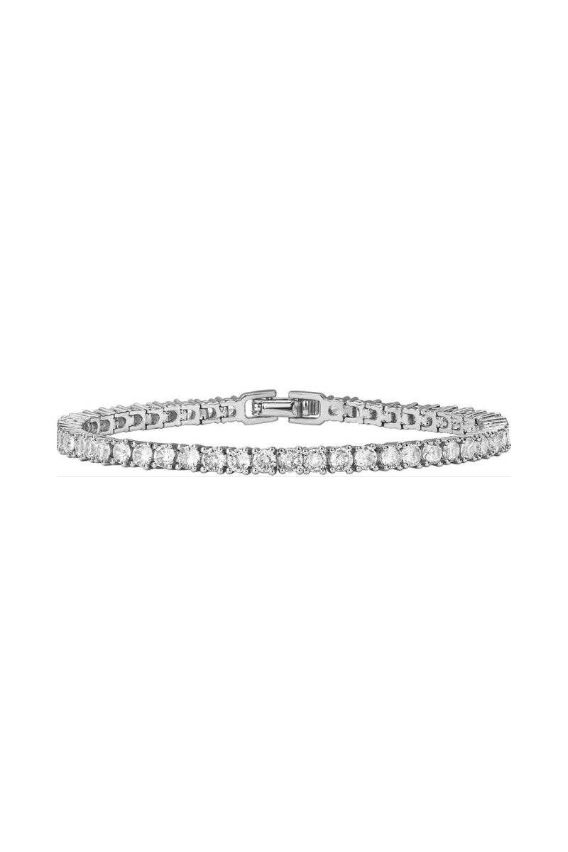 Gold Plated 3mm Cubic Zirconia Classic Tennis Bracelets