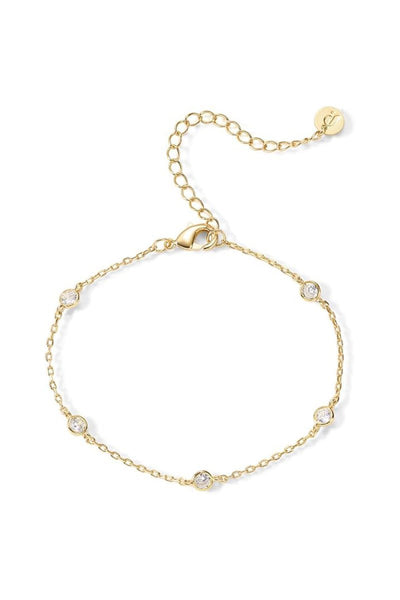 Silver Cubic Zirconia Chain Bracelets