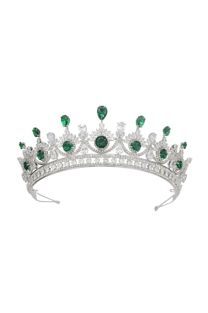 Green Zircon Wedding Crown - BOLODOO