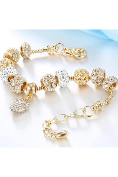 Silver Plated Charm Beaded Bracelets