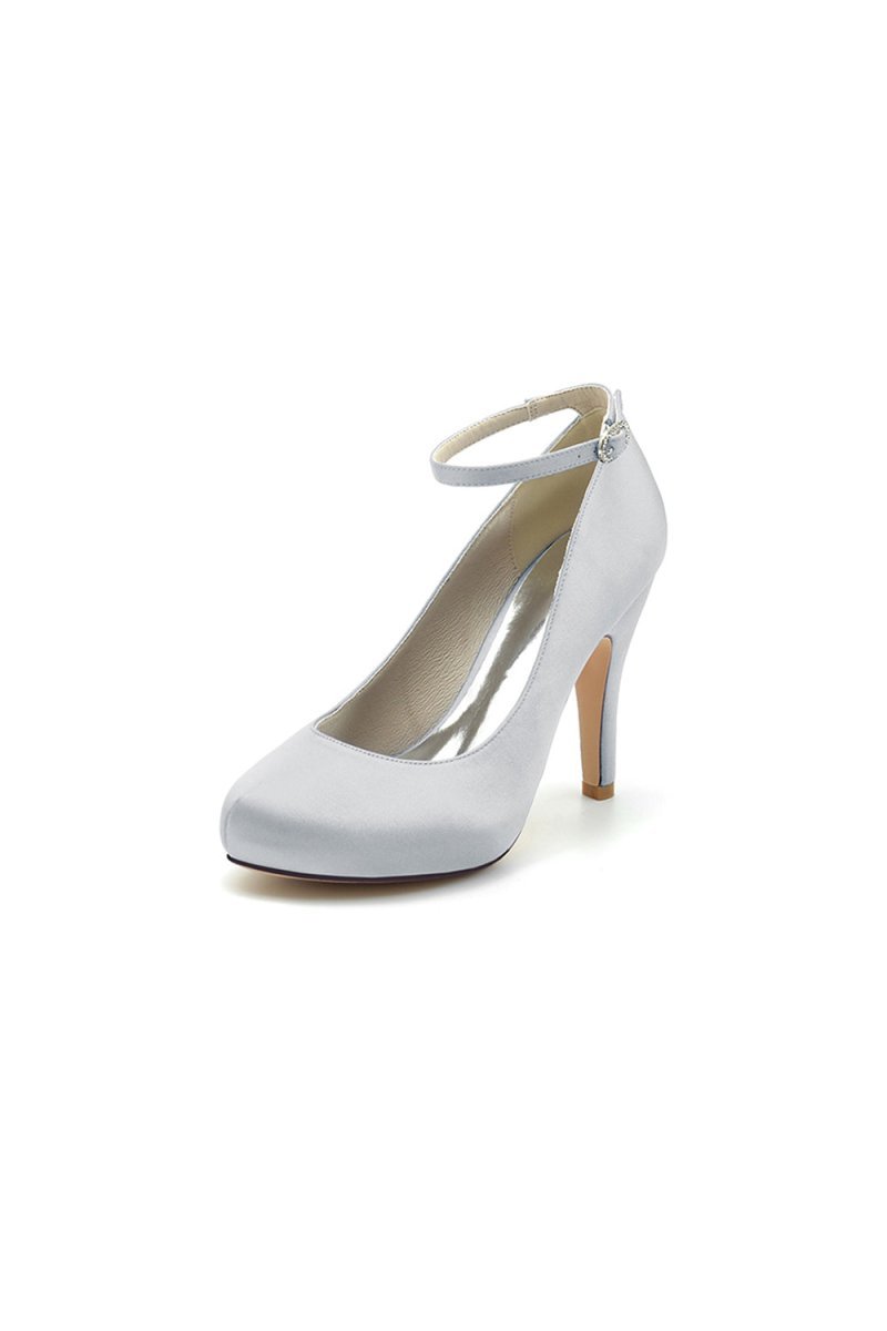 Burgundy High Heels with Transparent Heel - BOLODOO