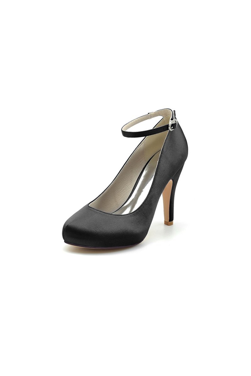 Burgundy High Heels with Transparent Heel - BOLODOO