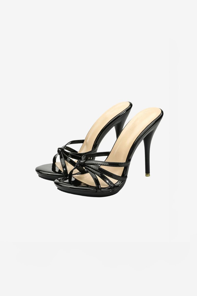 Hot Pink Pointed Toe Stiletto Sandals - BOLODOO
