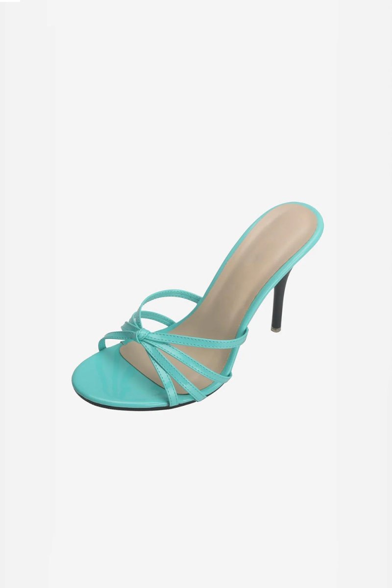 Hot Pink Pointed Toe Stiletto Sandals - BOLODOO