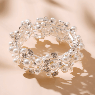 Bride and Bridesmaids Silver Pearl Bracelets - BOLODOO