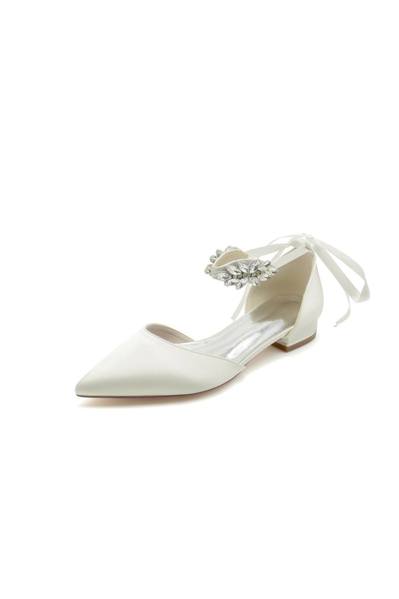 Champagne High Heels with Ornate Crystal and Pearl Accent - BOLODOO