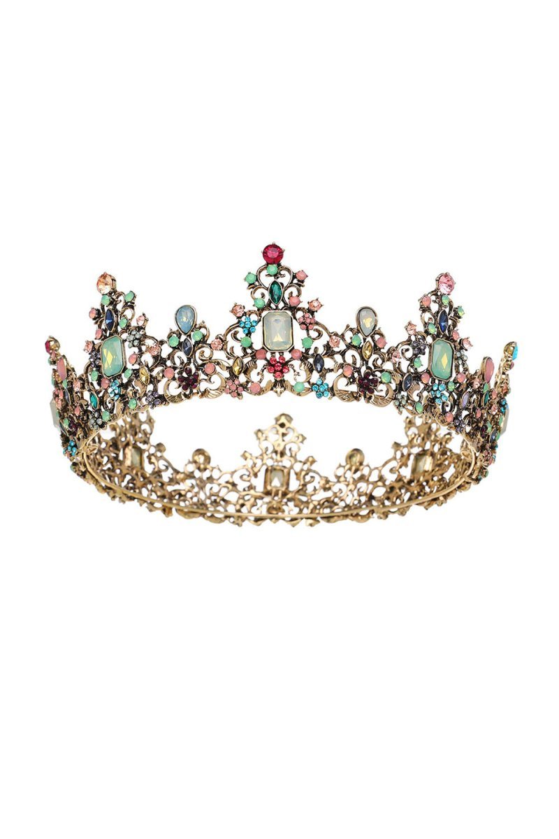 Jeweled Baroque Queen Crown - BOLODOO