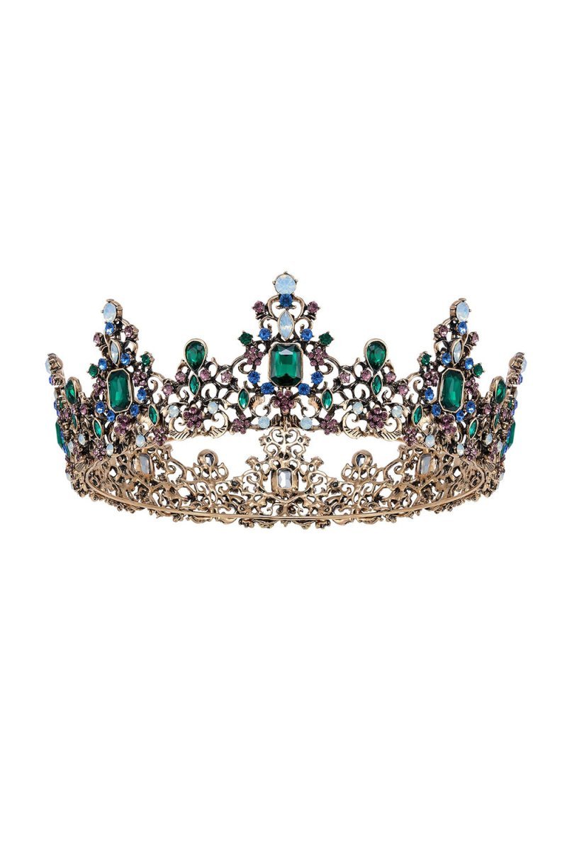 Jeweled Baroque Queen Crown - BOLODOO