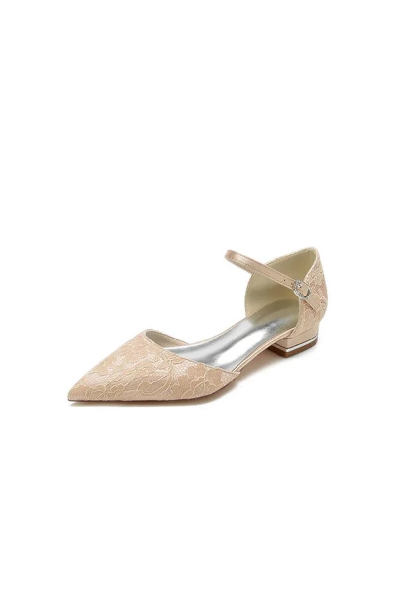 Lace One - strap Buckle Pointed Toe Mules - BOLODOO