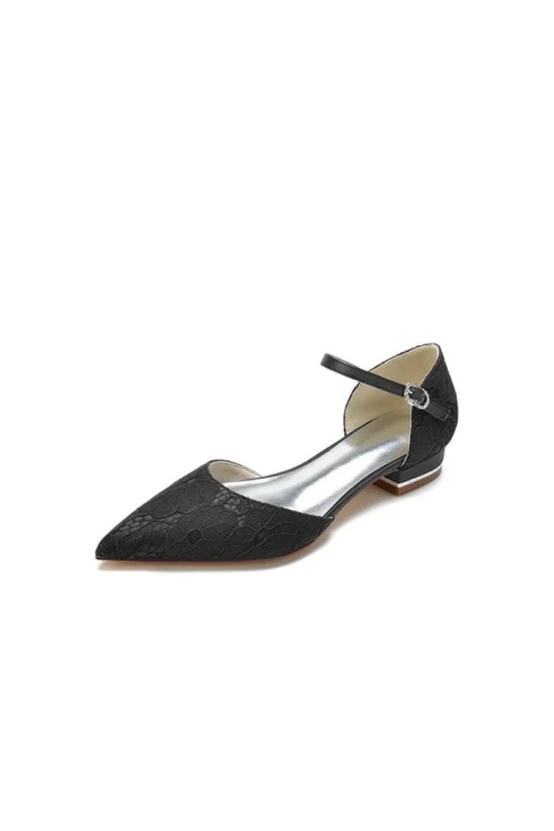 Lace One - strap Buckle Pointed Toe Mules - BOLODOO