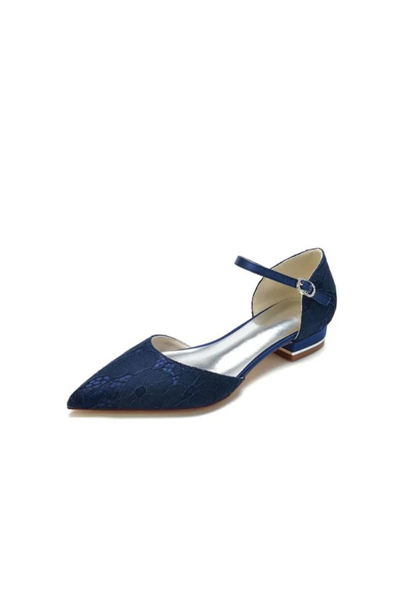 Lace One - strap Buckle Pointed Toe Mules - BOLODOO