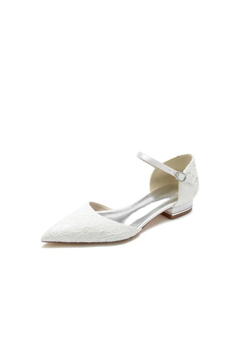 Lace One - strap Buckle Pointed Toe Mules - BOLODOO