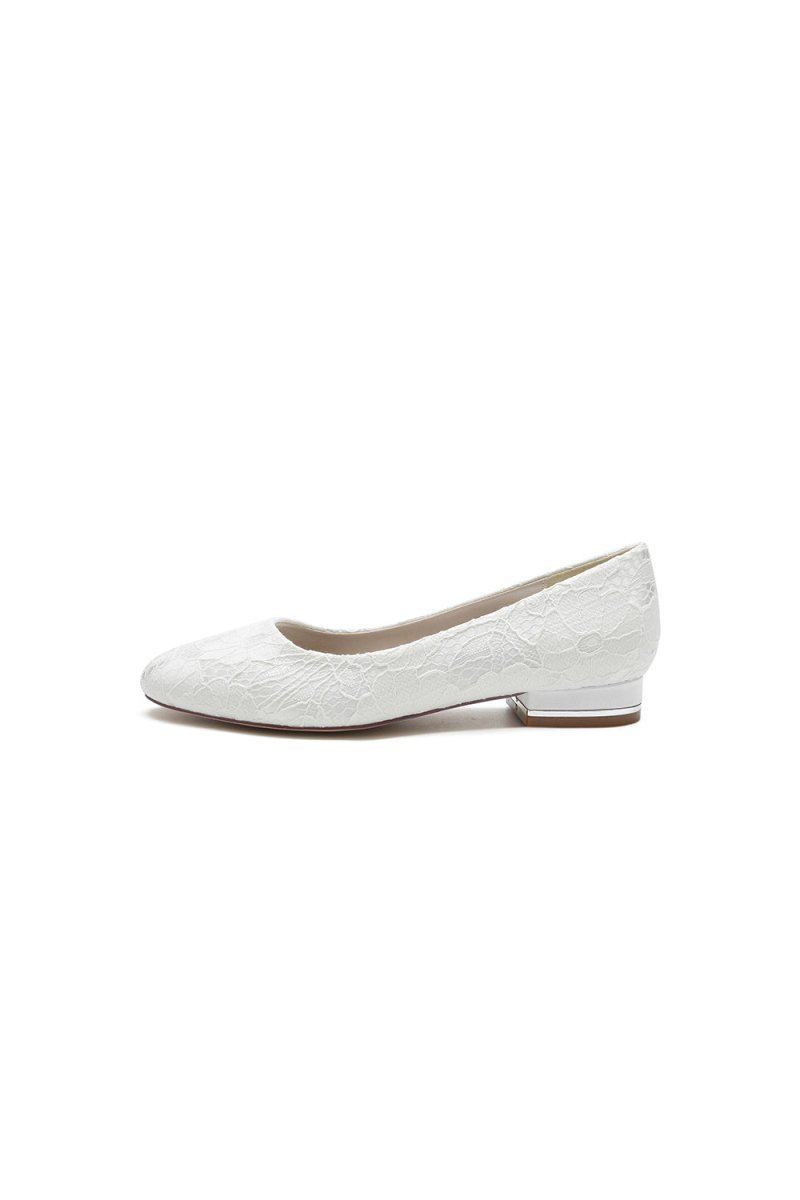 Lace Round Toe Flats