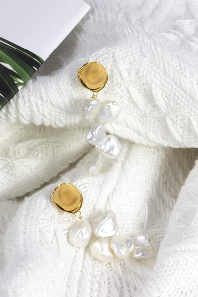 Long Baroque Pearl Earrings Tassel