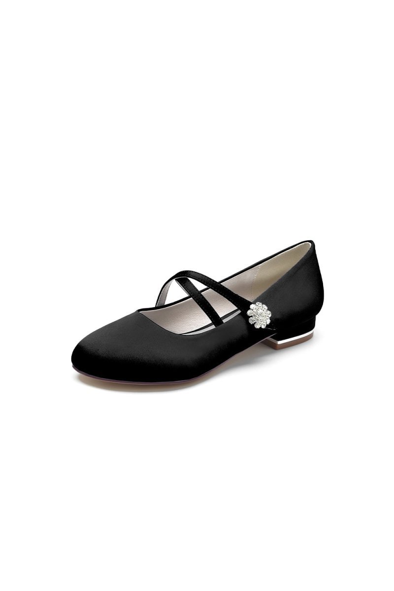 Flats with Rhinestone Buckle Party - BOLODOO