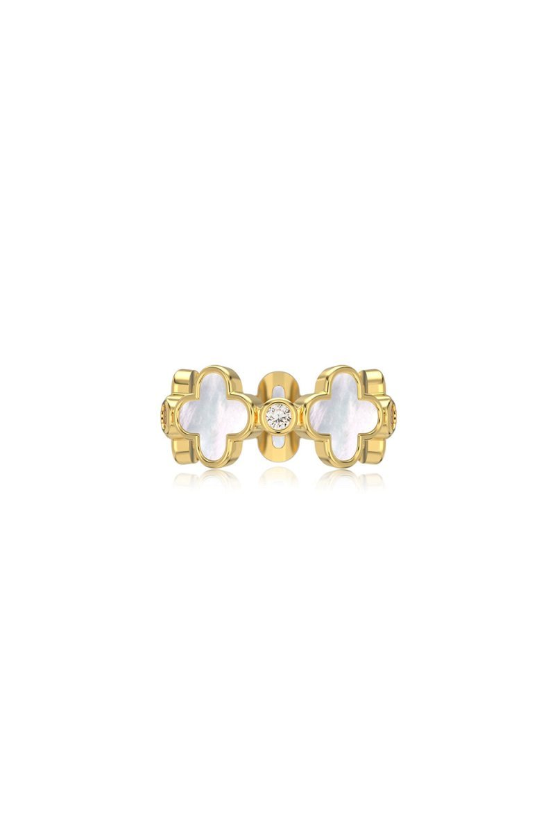 Lucky Four Leaf Clover Silver Ring - BOLODOO