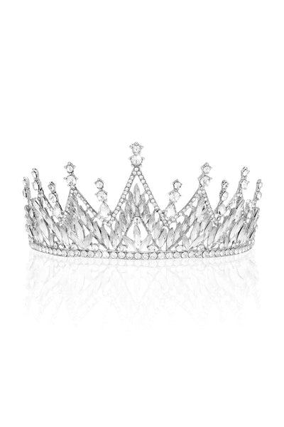 Ondder Silver Sparkly Crystal Crown - BOLODOO