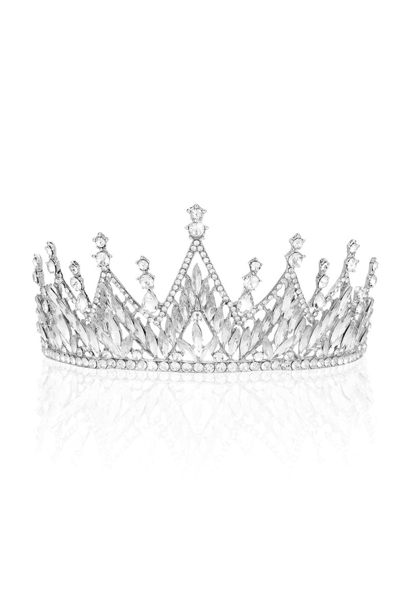 Ondder Silver Sparkly Crystal Crown - BOLODOO