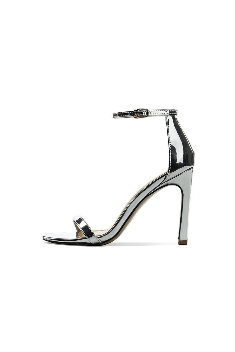 One Word Buckle High Heels - BOLODOO