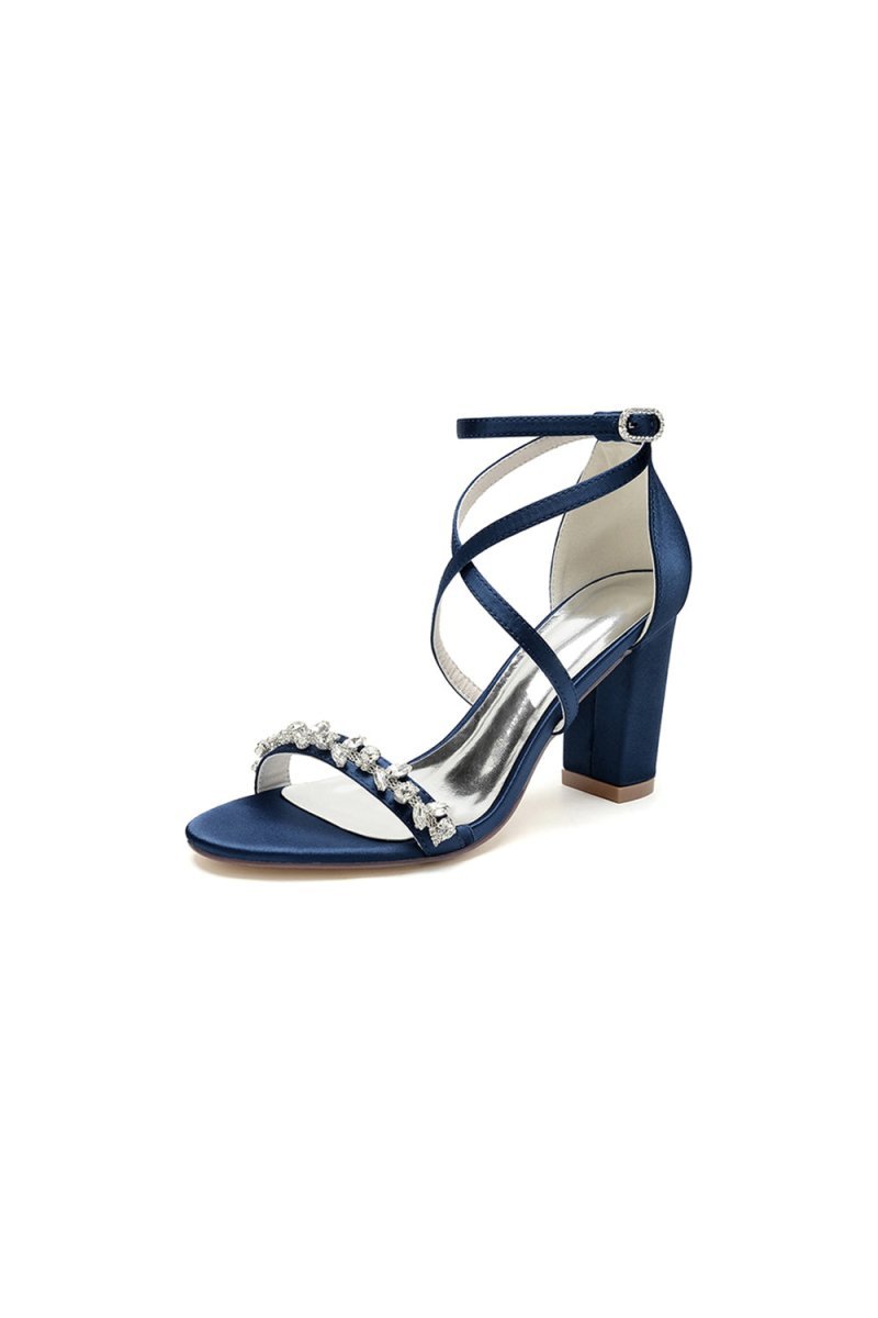 Open Toe Cross Strap High Heels Party - BOLODOO