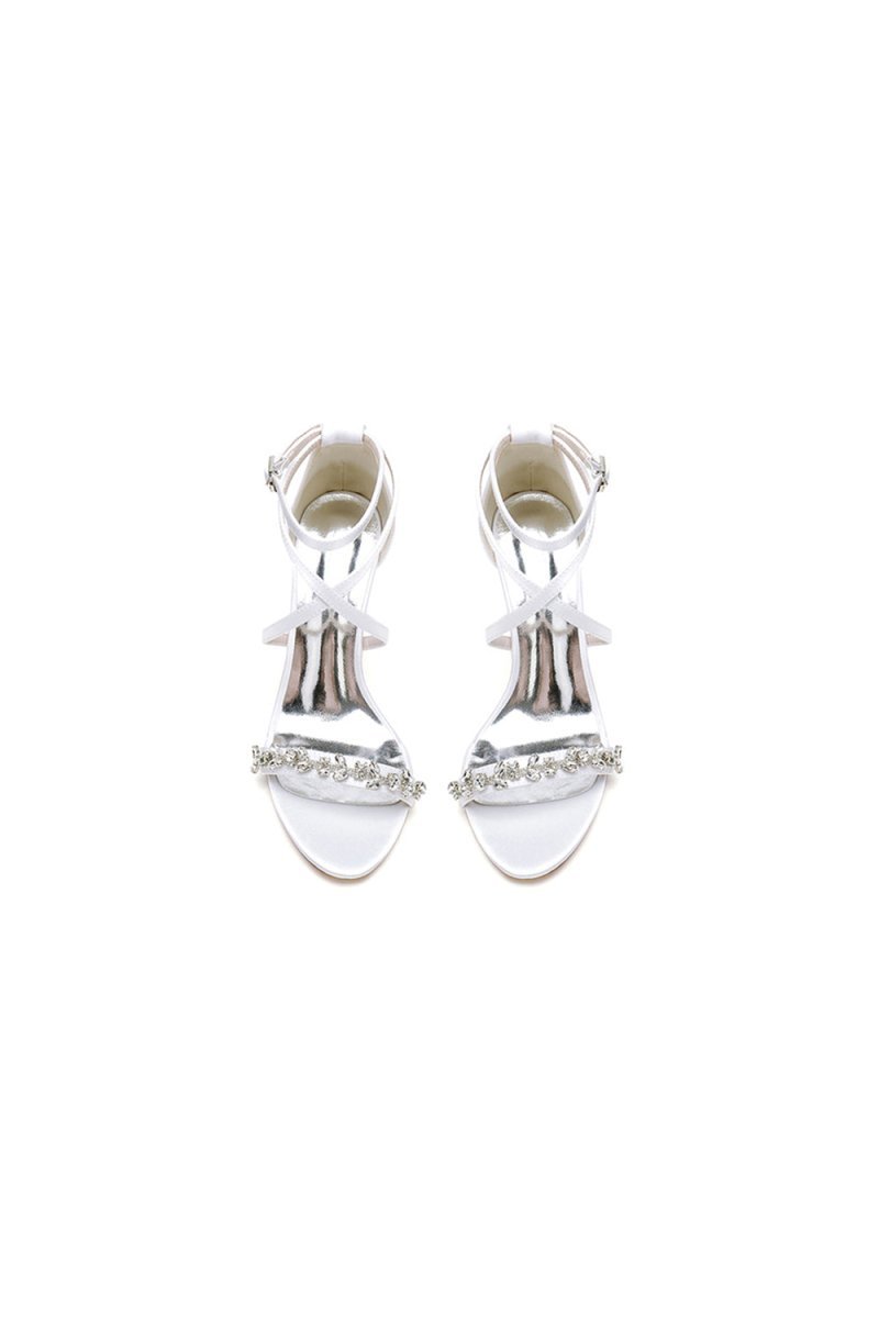 Open Toe Ribborn Tie High Heels Party