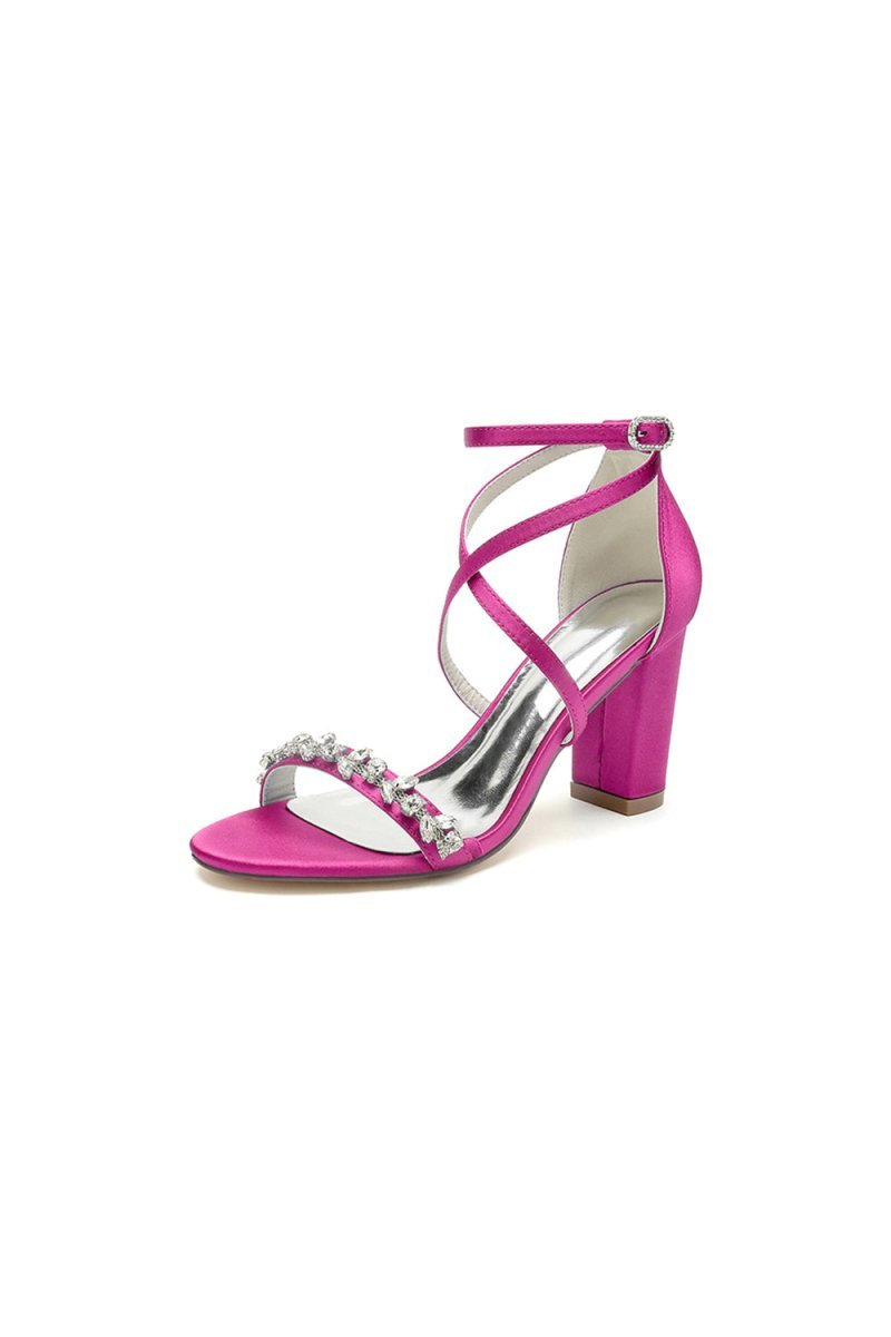 Open Toe Cross Strap High Heels Party - BOLODOO