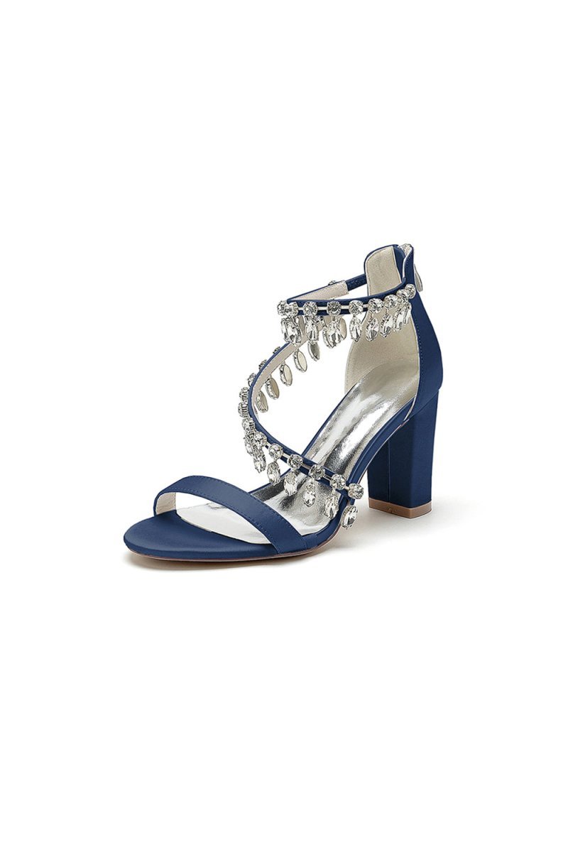 Open Toe Slingback Strap Tassel High Heels - BOLODOO