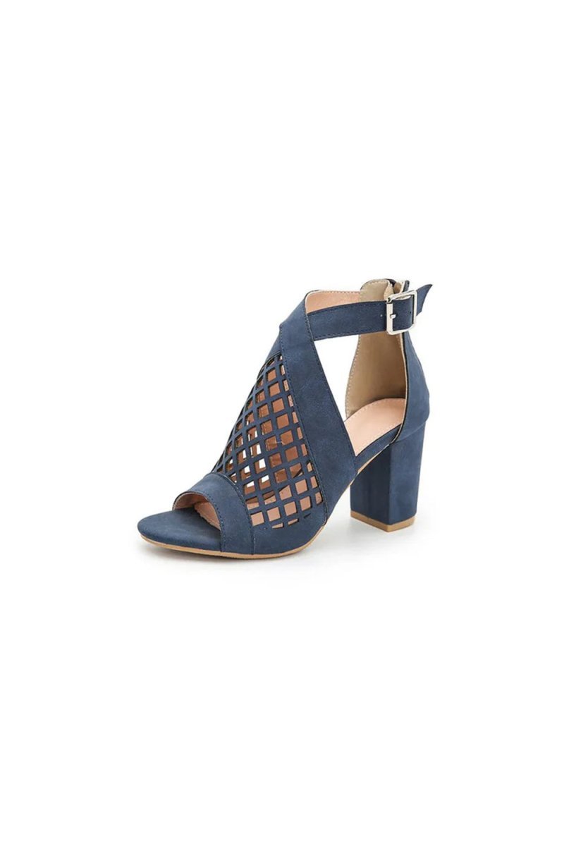Outdoor Peep Toe Chunky Heel Fashion Shoes With Hollow - out - BOLODOO