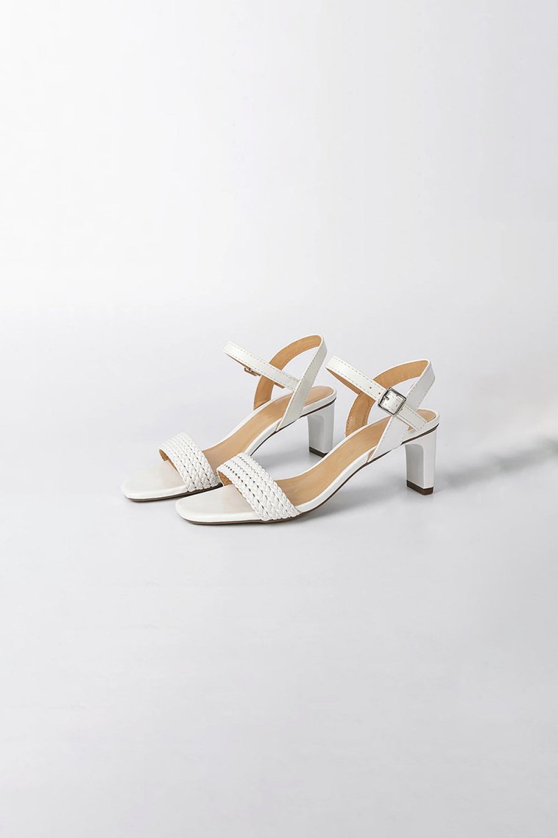 Outdoor Sandals Peep Toe Chunky Heel Fashion Shoes With Buckle Braided Strap - BOLODOO