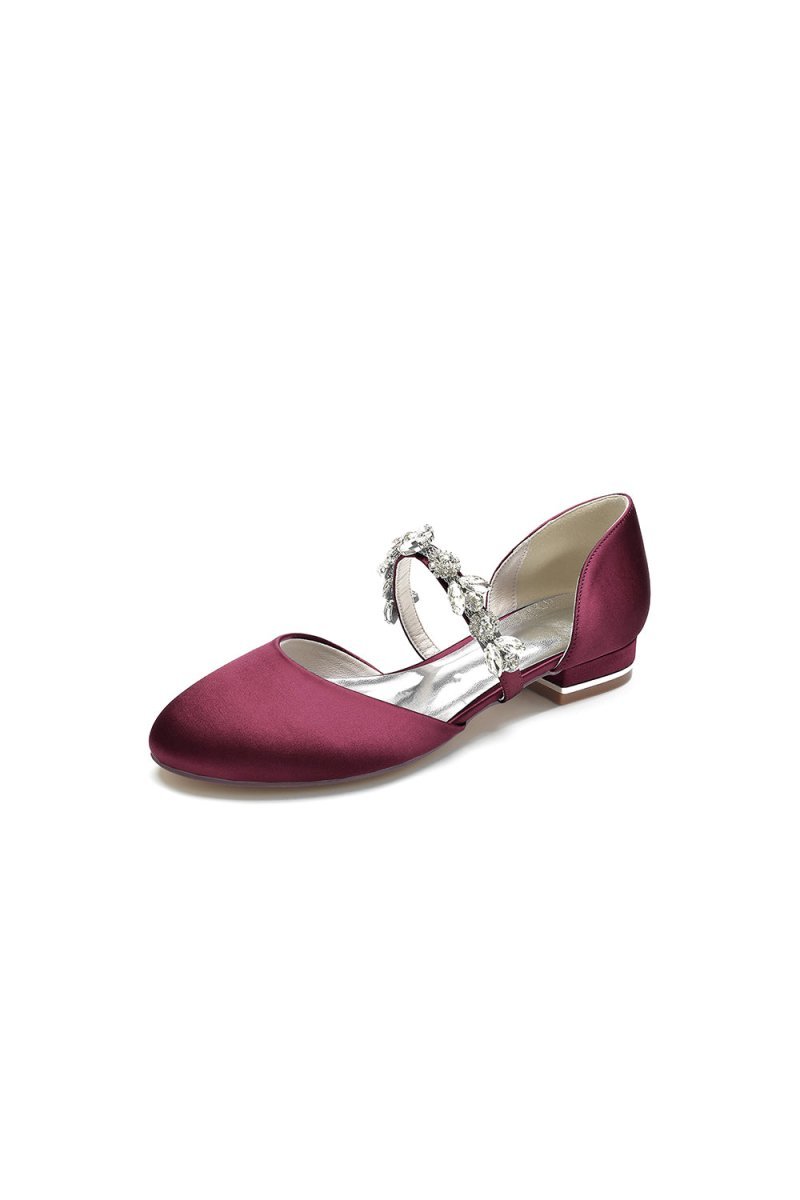 Flats with Rhinestone embellished Strap Party - BOLODOO