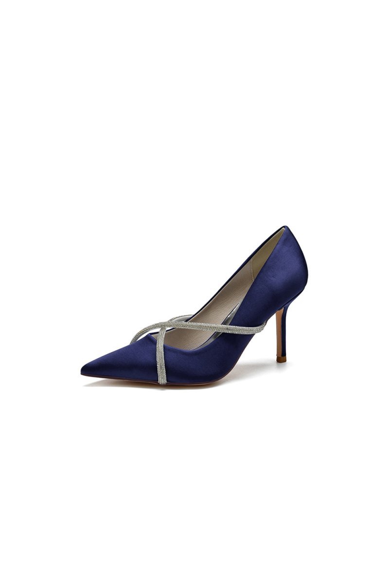 Party Pointed Toe Crystal High Heels - BOLODOO