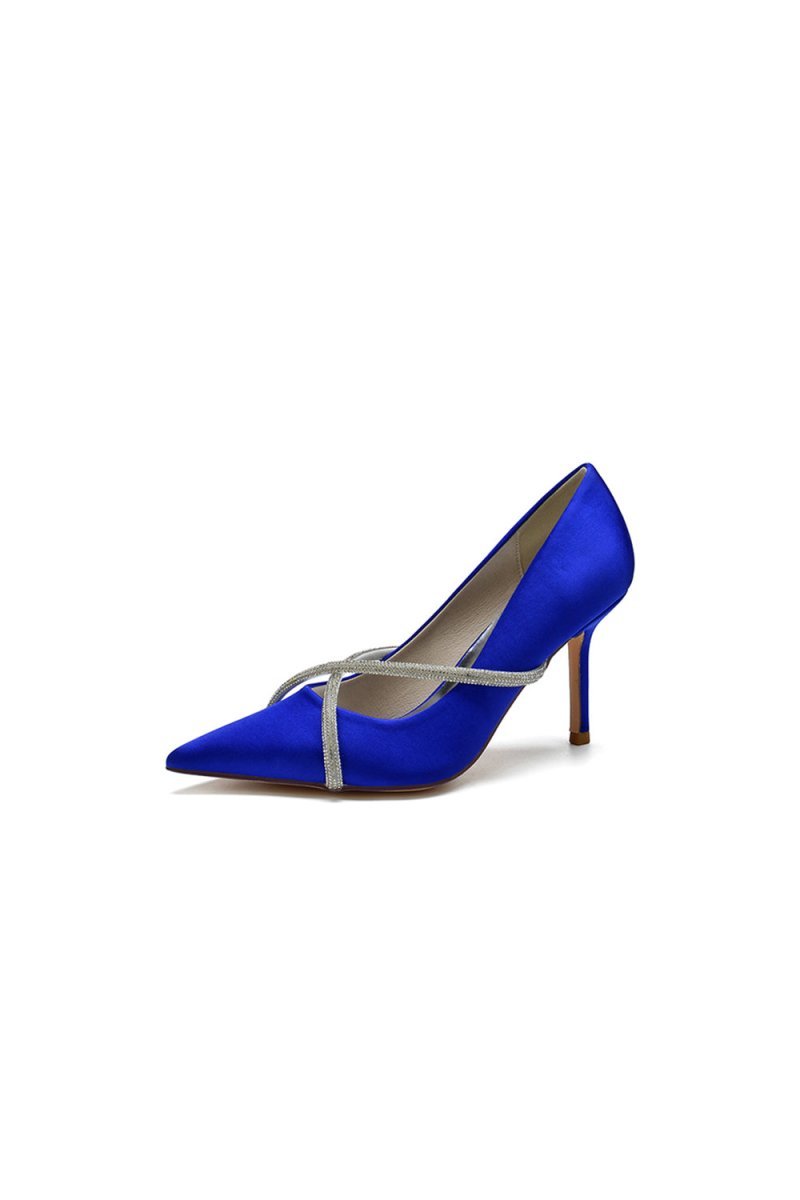 Party Pointed Toe Crystal High Heels - BOLODOO
